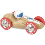 Vilac Wooden Large Racing Toy Car, Vintage Design, Made in France, Push and Pull, Comes In Lovely Box, 17 x 8.5 x 7.5 cm, Suitable for 2 Years+, Natural