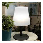 LUMISKY Lampe de table led sans fil Standy Mini Rock - h 25 cm Gris et blanc Lumisky