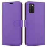 iCatchy for Samsung Galaxy A02S Case Leather Wallet Book Flip Folio Stand View Cover with Card Slots Compatible with Galaxy A02S (6.5'') Phone Case (Lilac)