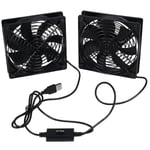 120 mm 5v USB-drivna PC-routerfläktar med hastighetsregulator Högt luftflöde kylfläkt för routerläge[HK] Som visas As shown