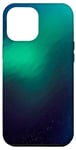 Coque pour iPhone 12 Pro Max Bleu turquoise brouillard étoiles dégradé