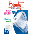 BRITA Water Filter Fridge Jug Marella 2.4L White + 6 Months MAXTRA PRO Filters