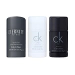 3-pack Calvin Klein Deostick (Eternity + CK One + CK Be 75ml)