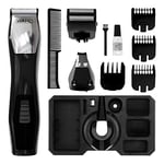 Wahl Groomsman 8 en 1 Multigroomer Multigroomer pour homme, visage et corps, tondeuse à barbe pour homme, kit de toilettage, tondeuse nez, coupe corps, 3 têtes interchangeables