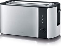 Severin AT2590 4 Slice Long Slot Stainless Steel Toaster 1400W