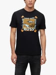 BOSS Shark Print T-Shirt, Black