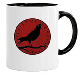 Acen Merchandise Tasse Viking avec corbeau sanguin | Tasse à café et thé pour petit déjeuner/cadeau d'anniversaire pour papa/oncle/maman