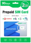 EIOTCLUB Data Only SIM Card 2GB Pay As You Go, SIM Card No Contract, Compatible