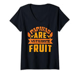 Womens Carica Papaya are my favorite Mesoamerica pawpaw fruit V-Neck T-Shirt