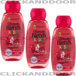 3 X Garnier Ultimate Blends Kids Cherry & Sweet Almond No Tears Shampoo 250ml
