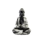 Dekorativ figur Sølvfarvet Sort Buddha Harpiks Orientalsk (43 x 37 x 57 cm)