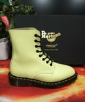 NEW! Dr Martens 1460 Undercover MIE Pastel Yellow Smooth Leather Boots Size UK 3