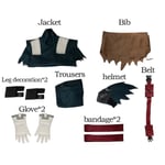 2023 Anime My Hero Cosplay Academia Midoriya Izuku Cosplay Kostym Peruk Vuxna Män Byxor Kappa Bälte Peruk Kostymer Halloween kostym bag only L