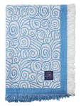 Wave Jacquard Organic Cotton Bedspread Home Textiles Bedtextiles Bedspread Blue Lexington Home
