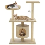 vidaXL Katt klösträd med sisalpelare 95 cm beige Beige