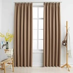 vidaXL Blackout Curtains with Hooks 2 pcs Taupe 140x245 cm Popular Room Curtain
