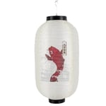 Lampion japonais - La Chineuse - Carpe Koi - Blanc et rouge - Extérieur