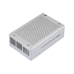 Meijunter Aluminum Alloy Shell for Raspberry Pi 4 Model B - Heat Dissaption Metal Case Anti Shock Housing (White)