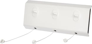Leifheit Séchoir mural Rollfix 150 Triple Longline, Séchoir à linge à trois fils d’une longueur de 5 m chacun, étendoir à linge de 34 cm de large