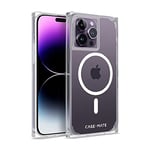 CASE-MATE BLOX Coque pour iPhone 14 Pro Max – Transparente [Protection contre les chutes de 3 m] [Compatible avec MagSafe] [Anti-jaunissement] Coque magnétique avec bords carrés pour iPhone 14 Pro Max