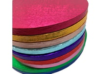 Single Colourful Cake Board Round Thick Drum 12mm Strong Boards (Rose Gold, 14 Inches)
