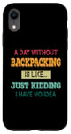 Coque pour iPhone XR Une journée sans sac à dos est comme une plaisante randonnée