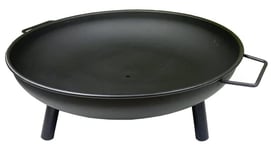 Auoeer Large Fire Pit, Black Cast Iron Brazier Heater, Multifunctional Camping Bowl BBQ, For Indoor Outdoor Garden Patio Grill Wood Charcoal