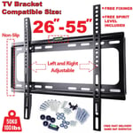 TV Wall Mount Bracket 26/28/32/40/43/49/50 Up To 55 Inch LED, QLED, OLED, PLASMA