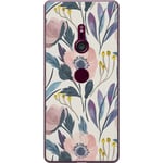 Sony Xperia XZ3 Transparent Mobilskal Blomsterglädje