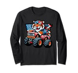 Patriotic Tiger 4th July Monster Truck American Long Sleeve T-Shirt