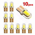 10x Led T10 194 168 W5w 8smd Canbus Silica Bright White License Pink