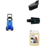 Nilfisk C 110 bar 110.7-5 X-TRA Compact Pressure Washer + Short Brush + Auto and Cycle Nozzle + Car Combi Detergent