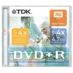 TDK - 1 x DVD+R 4.7 GB 8x - jewel case - storage media