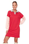 Trendyol Women's Woman Relaxed Jersey Polo Neck Knit Dress, Red, XL