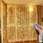 Jul USB LED Gardin Girlang Festoon LED Ljus Julsträngljus Dekorationer 2024 Semester Bröllop Dekorativ Ljusgardin (FMY) Varmvit 3x2M