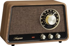 Sangean WR-101 Bluetooth Retro Radio Valnöt Trä - Mörk trä