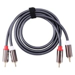  2 Rca to 2 Rca Male to Male Hifi Audio Cable Ofc Av Speaker Wire for Tv Dvd Amp