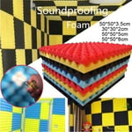 Soundproofing Foam Acoustic Wall Panel Sound Insulation Stu Yellow 50*50*5