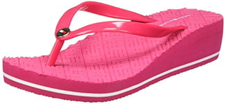 Tommy Hilfiger Women's M1285ona 16r Flip Flops, Pink Bright Rose 623, 3.5 UK