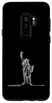 Coque pour Galaxy S9+ One Line Art Dessin Lady Liberty