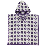 Småfolk Mönstrad Badponcho Med Äpplen Purple Heart | Lila | 5-8 years