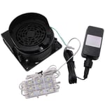 Ersättningsfläkt för uppblåsbar, 12V 1.5A, med 3 LED-lampor, 220V Fk