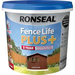 Ronseal RSLFLPPCO5L FLPPCO5L Fence Life Plus+ Country Oak 5 Litre, 5L