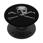 Skull and Crossbones Spooky Gothic Pirate PopSockets Grip and Stand for Phones and Tablets