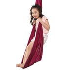 YANFEI Indoor Kids Therapy Swing Toy Set Nylon Snuggle Sensory Swing Snuggle Cuddle Hammock Seat For Children With Autism, ADHD, Aspergers (Color : WINE RED, Size : 150X280CM/59X110IN)