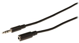 Câble rallonge audio Jack 3,5 mm mâle vers Jack 3,5 mm femelle 1,00 m noir