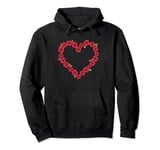 Coquette Heart Valentines Day Roses Symbol of Love Pullover Hoodie