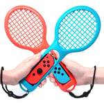 Jeu Switch Mario Tennis Raquette pour Manettes Nintendo Switch,Raquette Joycon,Paquet de jeux Raquettes de Tennis (Bleu et Rouge)