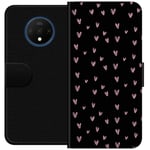 OnePlus 7T Musta Lompakkokotelo Små Kärleksymboler