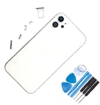 THE TECH DOCTOR Replacement Mid-frame Chassis Back Housing Cover for iPhone 11 6.1" - Complete with Tools - Professional Repair Kit (White)